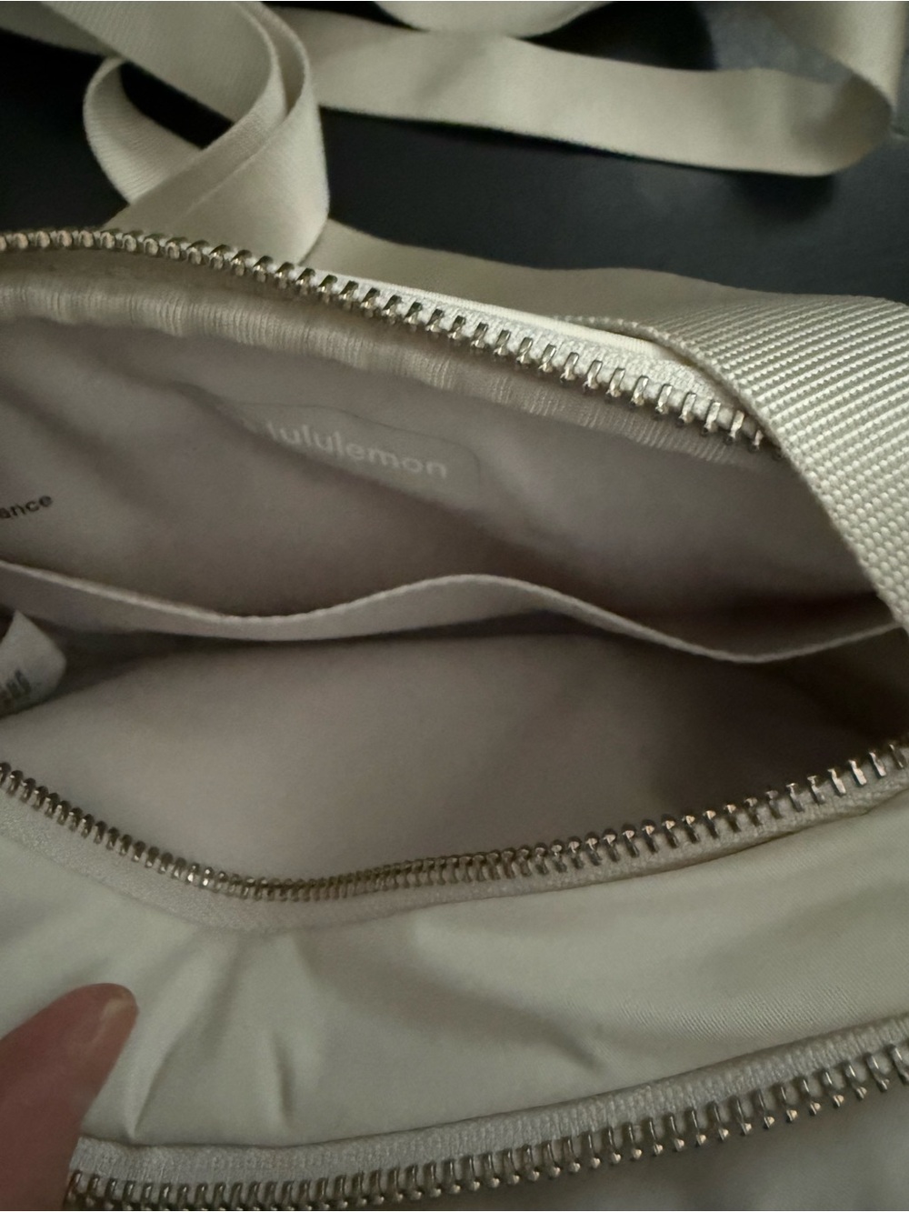 lululemon athletica Small Cream Crossbody Bag with Silver Hardware - Picture 4 of 7